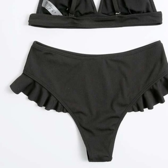 Ruffle Trim Bikini Swimsuit - Picture 3 of 4